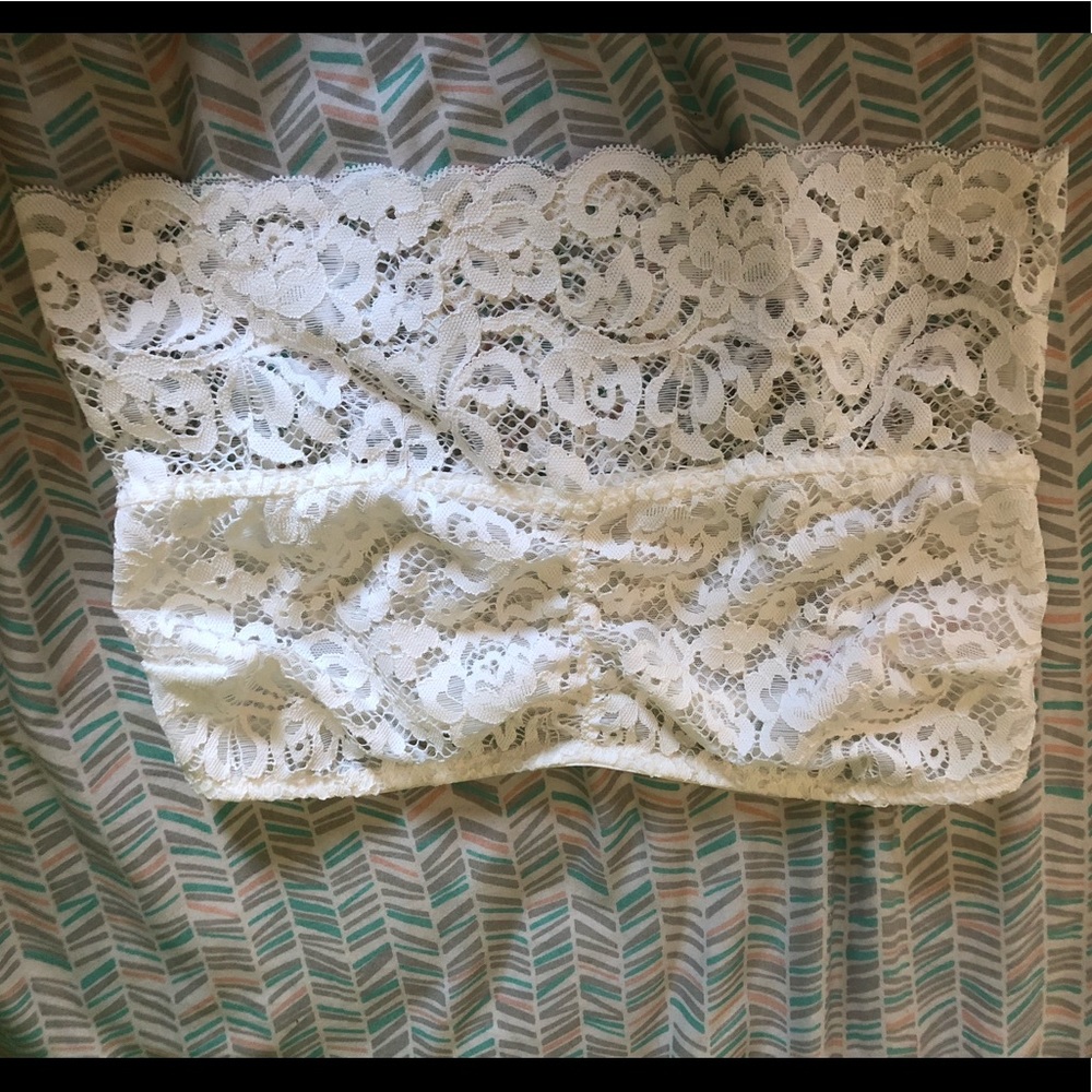 lace strapless bra